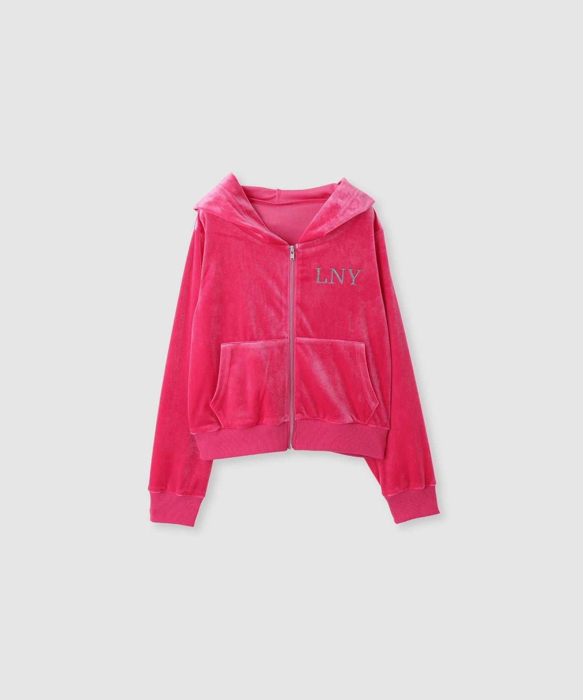 Little New York ベロアジップパーカー キッズ