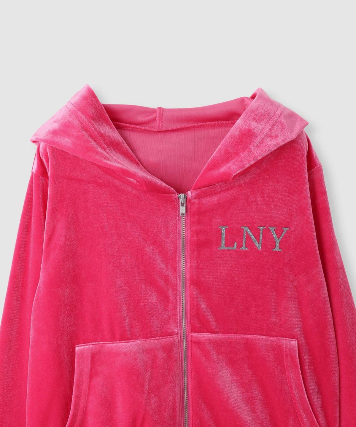 Little New York ベロアジップパーカー キッズ