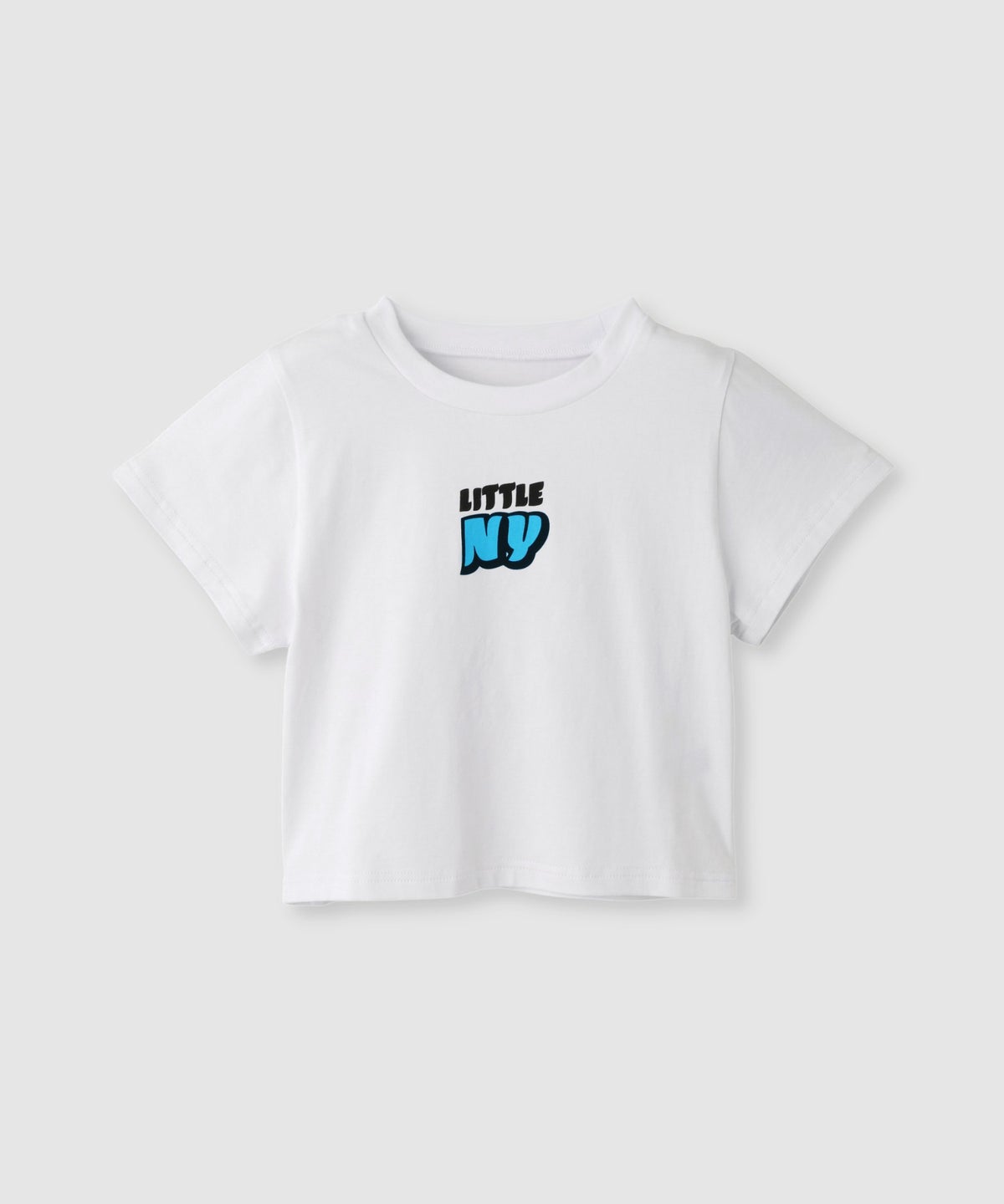 Little New York フロントロゴ クロップドTシャツ キッズ メール便 対応商品