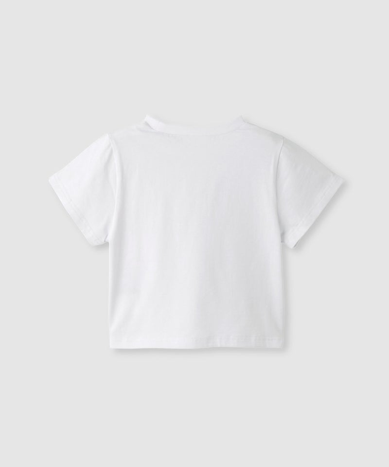 Little New York フロントロゴ クロップドTシャツ キッズ メール便 対応商品商品画像-3