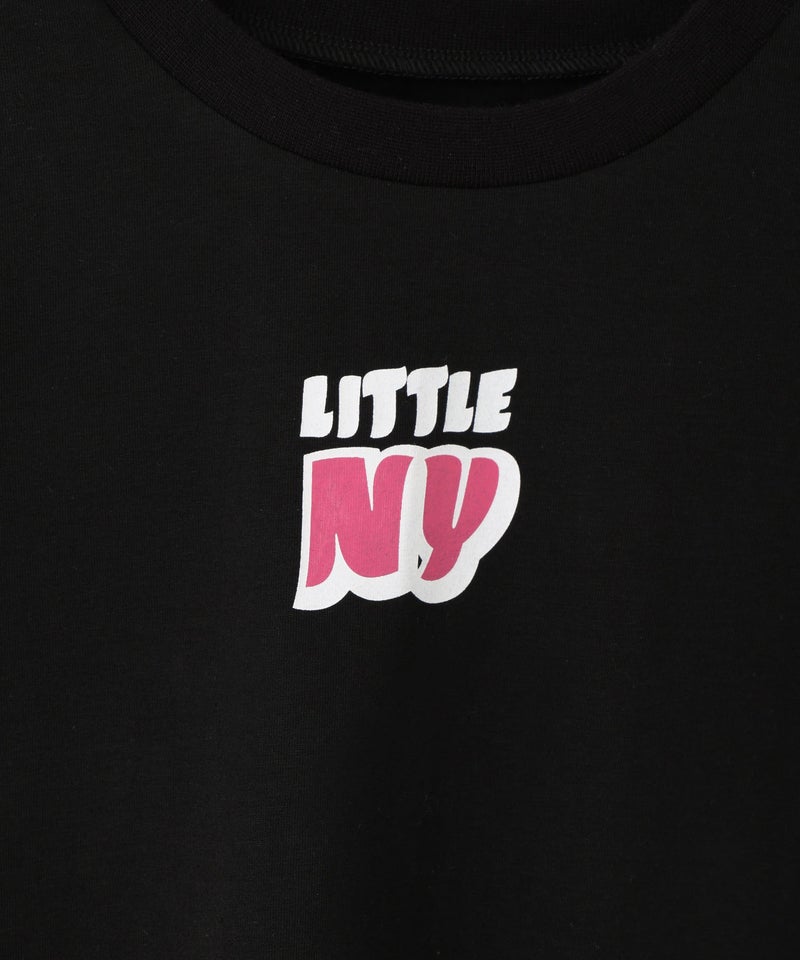 Little New York フロントロゴ クロップドTシャツ キッズ メール便 対応商品商品画像-7