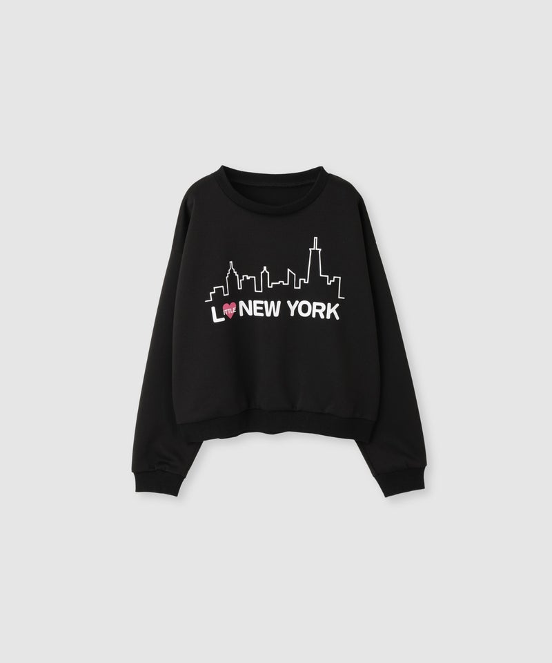 Little New York ショート丈ロゴトレーナー キッズ商品画像-1