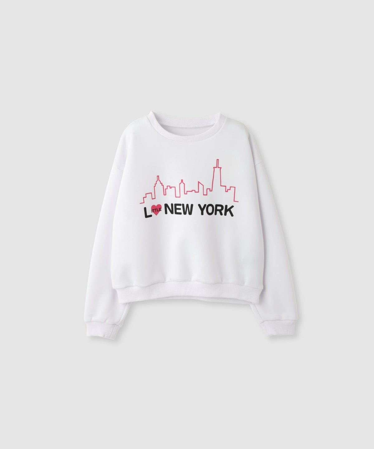 Little New York ショート丈ロゴトレーナー キッズ