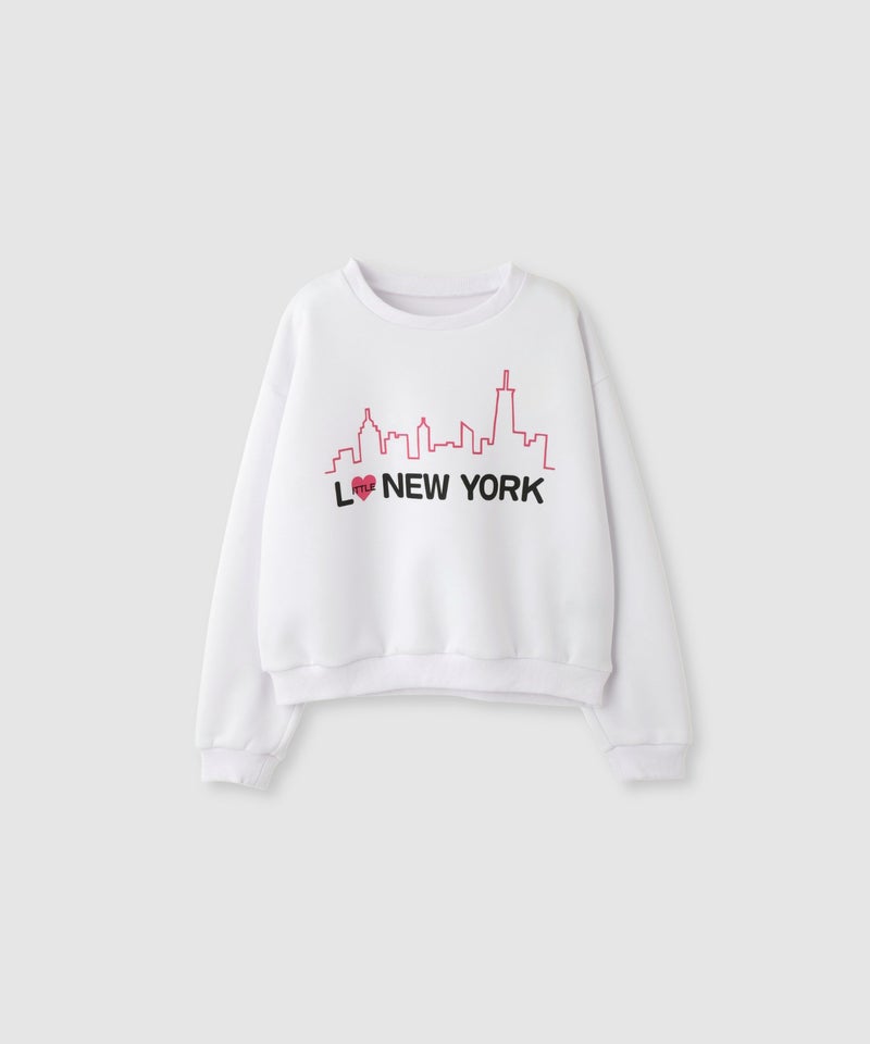 Little New York ショート丈ロゴトレーナー キッズ商品画像-2