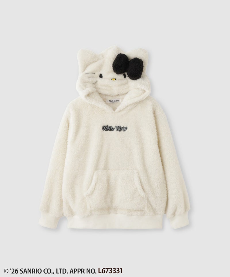 サンリオキャラクターズ ハローキティ もこもこパーカー キッズ商品画像-1