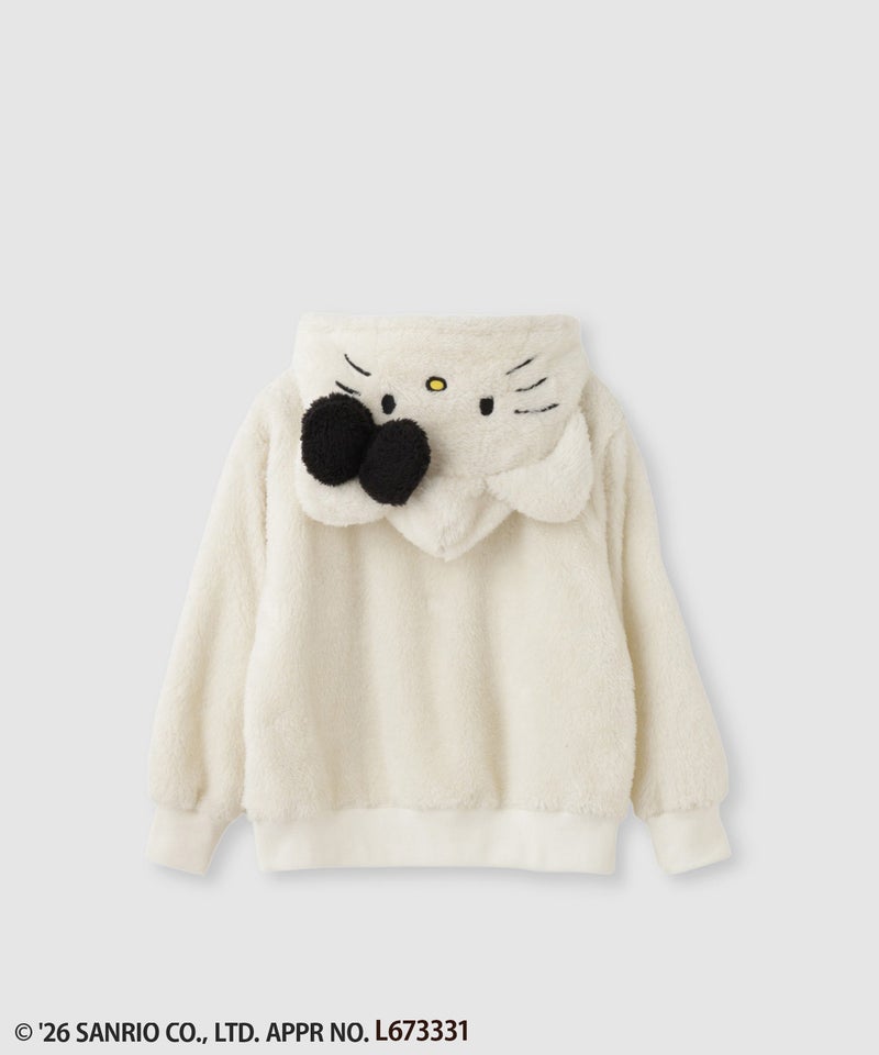 サンリオキャラクターズ ハローキティ もこもこパーカー キッズ商品画像-2