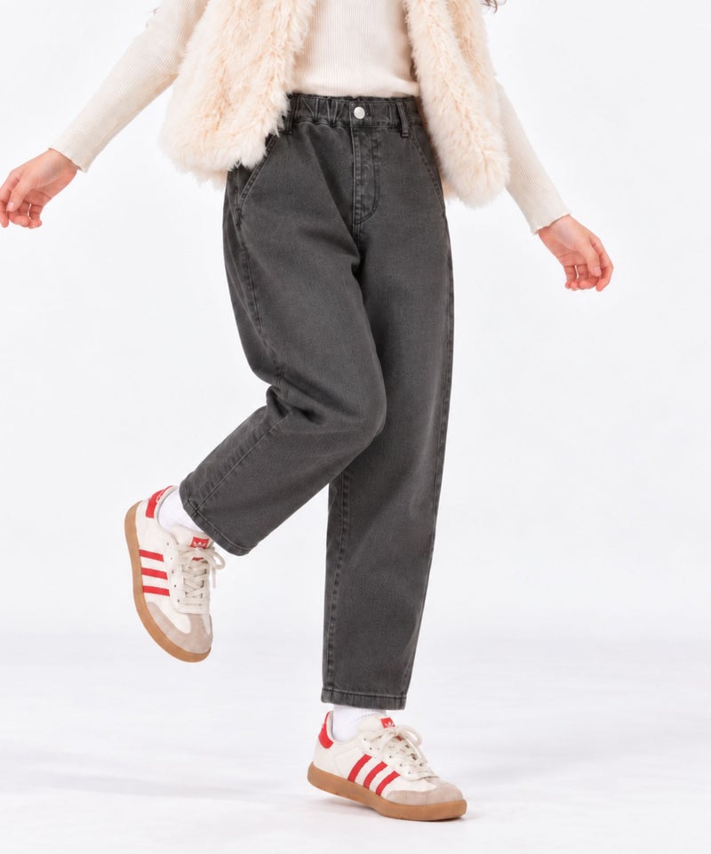 NAVY  のびるモン ストレッチデニムペグトップパンツ キッズ商品画像-2