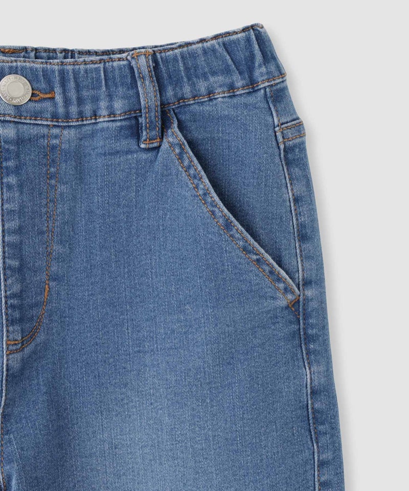 NAVY  のびるモン ストレッチデニムペグトップパンツ キッズ商品画像-4