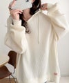 Classical Elf 《JaVa ジャバコラボ》毎日着たい、今っぽゆるっとシルエット。綿100%オーバーサイズワッフルパーカー商品サムネイル-6
