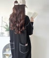 Classical Elf 《JaVaジャバコラボ》後姿が可愛い◎配色ステッチワッフルロングワンピース（長袖）商品サムネイル-8