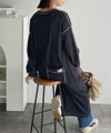 Classical Elf 《JaVaジャバコラボ》後姿が可愛い◎配色ステッチワッフルロングワンピース（長袖）商品サムネイル-32