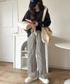 Classical Elf 《JaVa ジャバコラボ》シンプルなのに、存在感。綿100％Vネック切り替えロンT（長袖）商品サムネイル-15