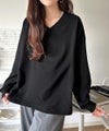 Classical Elf 《JaVa ジャバコラボ》シンプルなのに、存在感。綿100%Vネック切り替えロンT(長袖)商品サムネイル-20