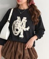Classical Elf 【mily bilet】"秋もこの子と一緒♪"ヴィンテージライクな存在感。ドットデニムフリンジワッペン使いロンT(長袖)商品サムネイル-30