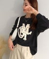 Classical Elf 【mily bilet】"秋もこの子と一緒♪"ヴィンテージライクな存在感。ドットデニムフリンジワッペン使いロンT(長袖)商品サムネイル-32