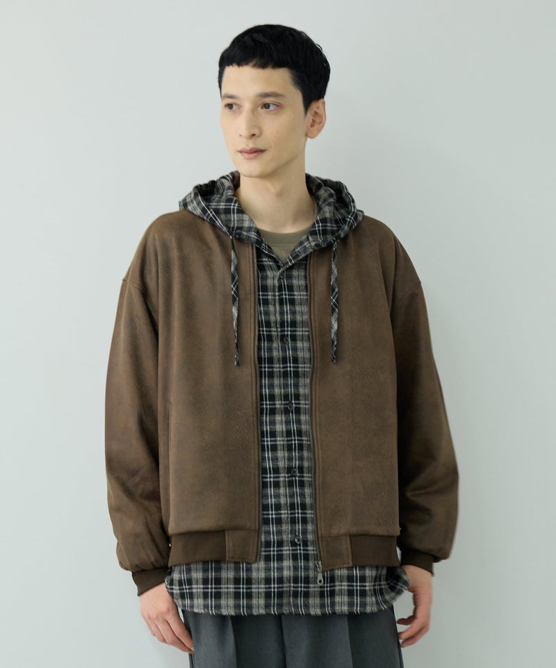 URBAN COLLECTION フェイクスエード オーバーサイズ リブブルゾン メンズ商品画像-1