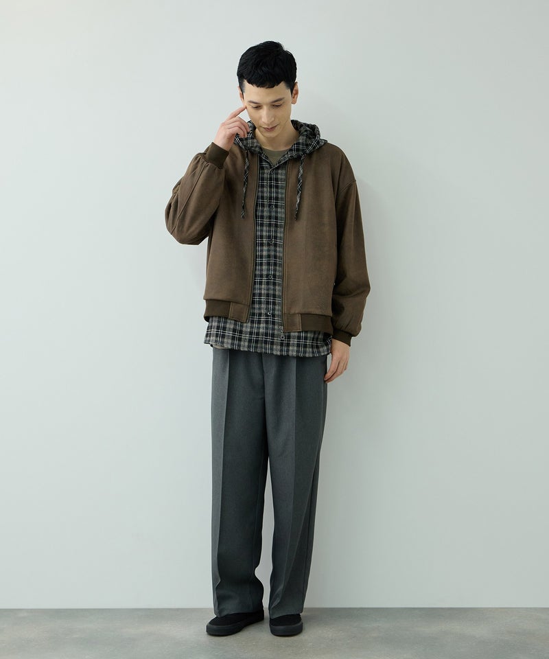 URBAN COLLECTION  フェイクスエード オーバーサイズ リブブルゾン メンズ商品画像-5