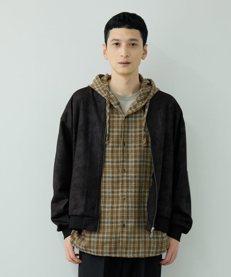 URBAN COLLECTION フェイクスエード オーバーサイズ リブブルゾン メンズ商品画像-7