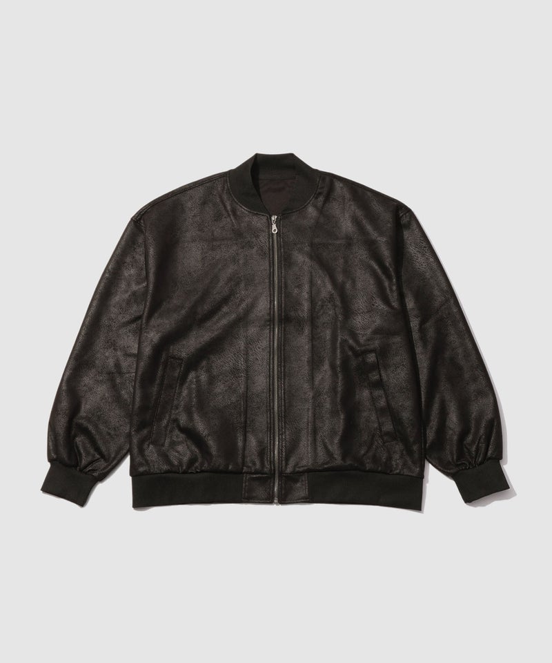 URBAN COLLECTION フェイクスエード オーバーサイズ リブブルゾン メンズ商品画像-12