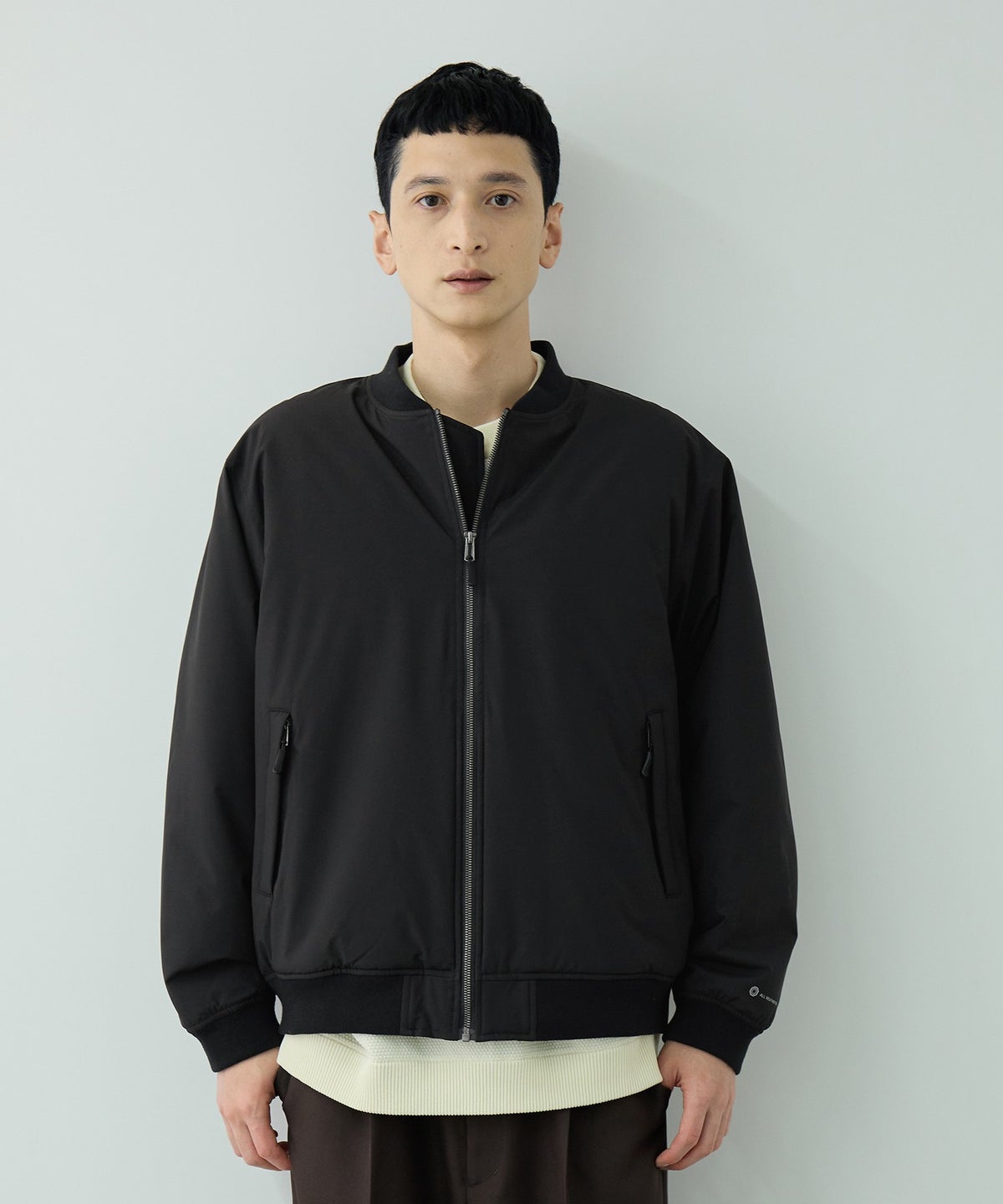 NAVY シャットアウター 裏シャギーリブブルゾン メンズ