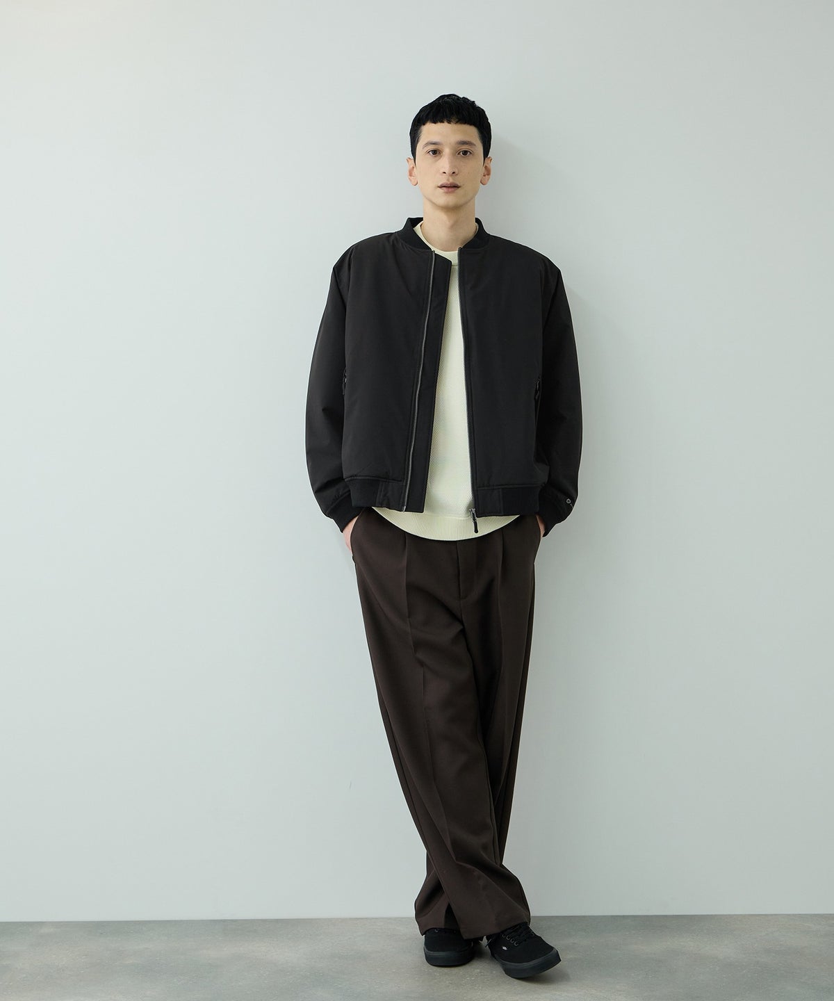 NAVY シャットアウター 裏シャギーリブブルゾン メンズ