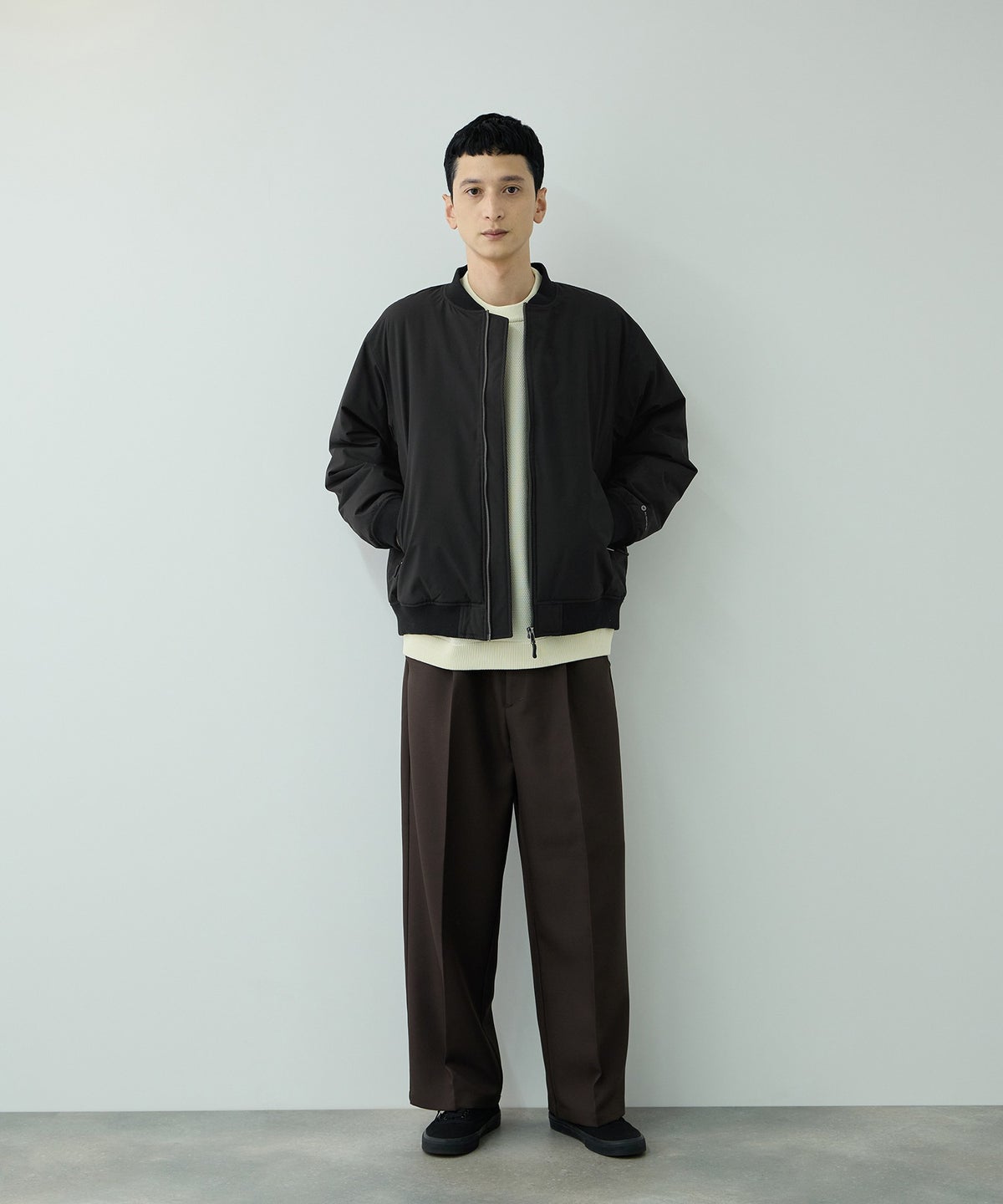 NAVY シャットアウター 裏シャギーリブブルゾン メンズ