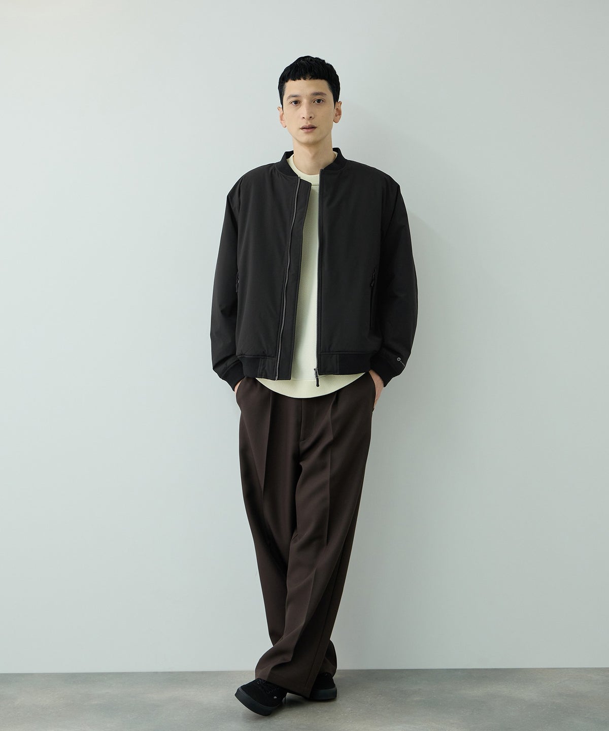 NAVY シャットアウター 裏シャギーリブブルゾン メンズ