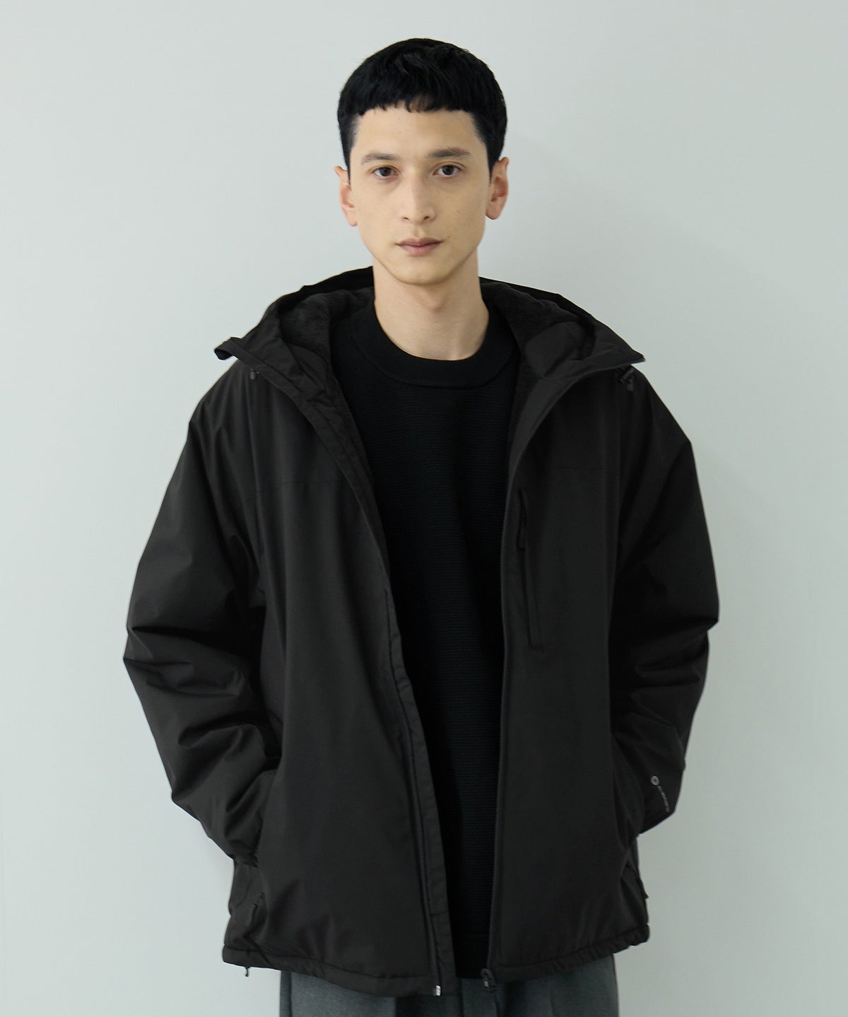 NAVY シャットアウター 裏シャギーパーカー メンズ