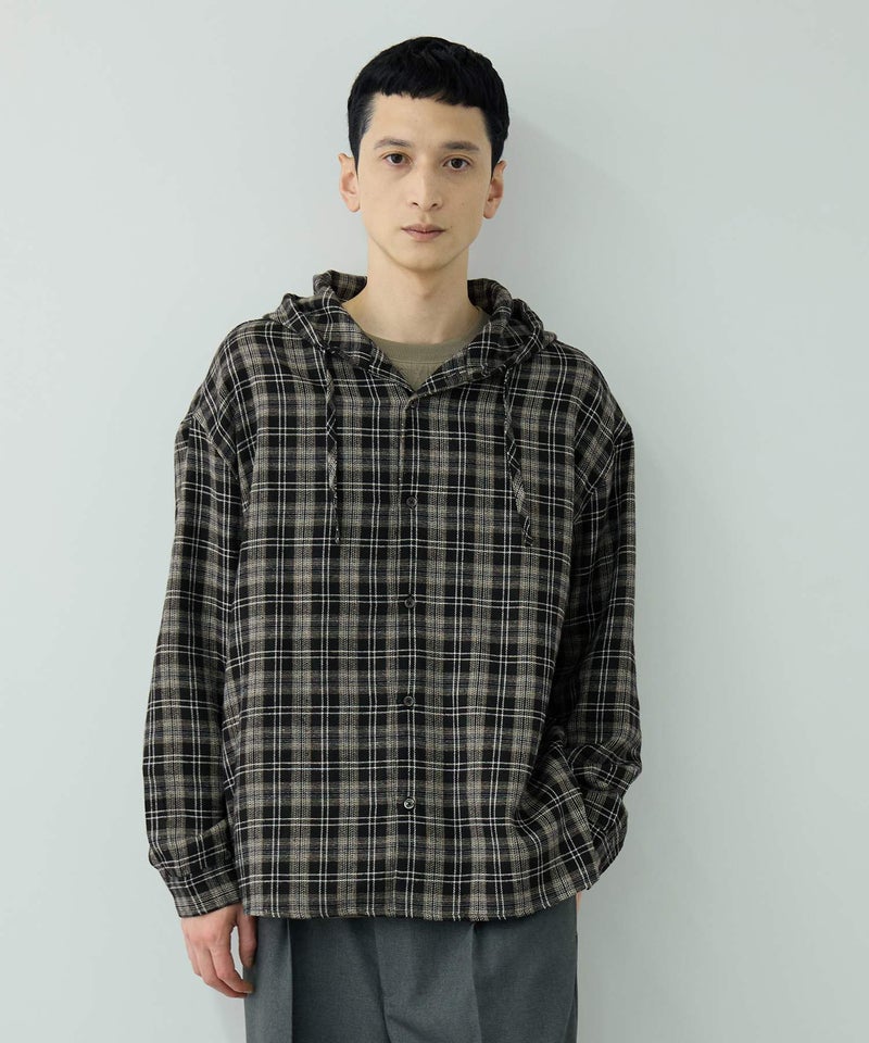 URBAN COLLECTION  起毛チェックシャツパーカー メンズ商品画像-2