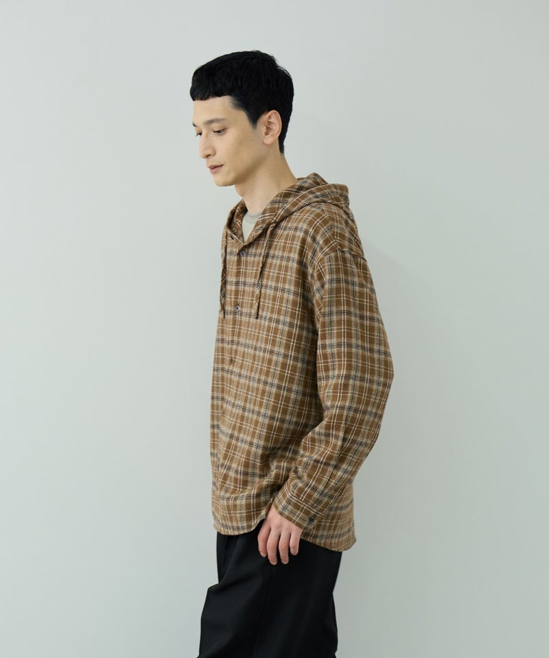 URBAN COLLECTION  起毛チェックシャツパーカー メンズ商品画像-6