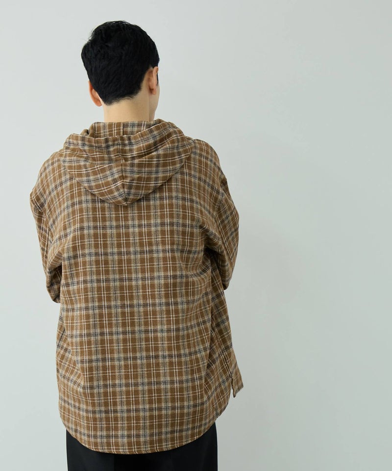 URBAN COLLECTION  起毛チェックシャツパーカー メンズ商品画像-7