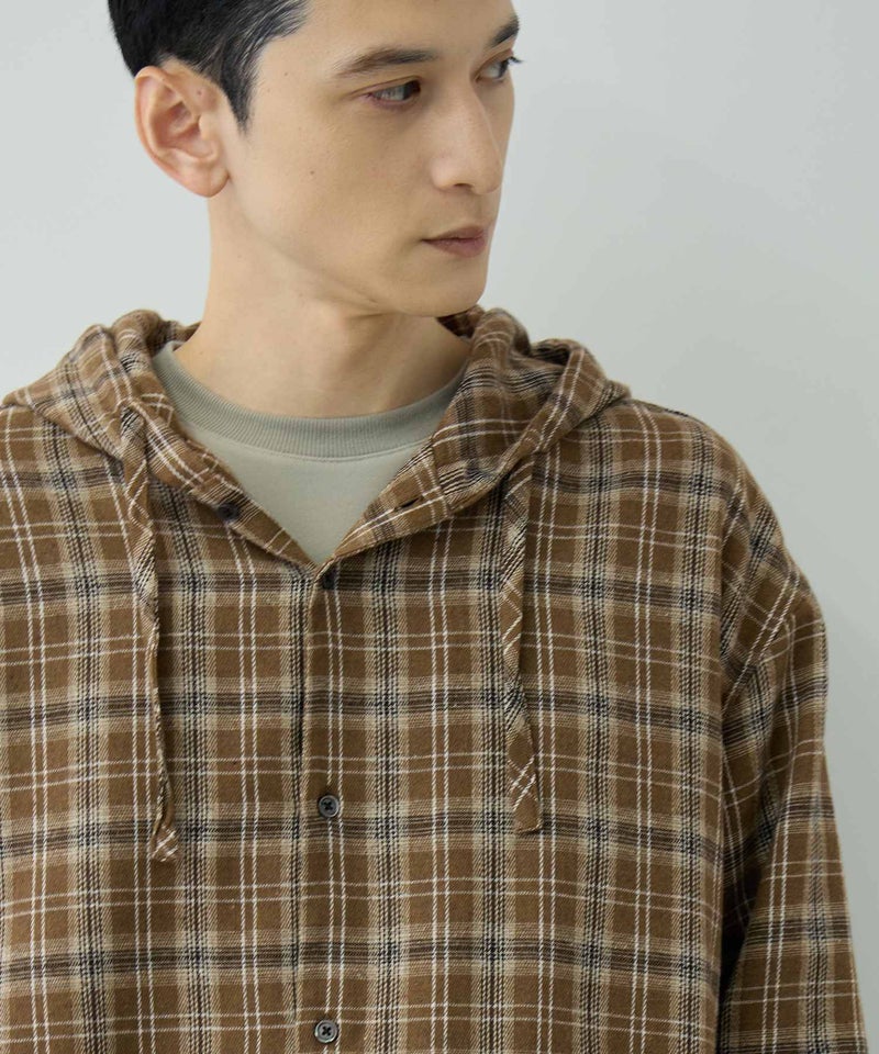 URBAN COLLECTION 起毛チェックシャツパーカー メンズ商品画像-9