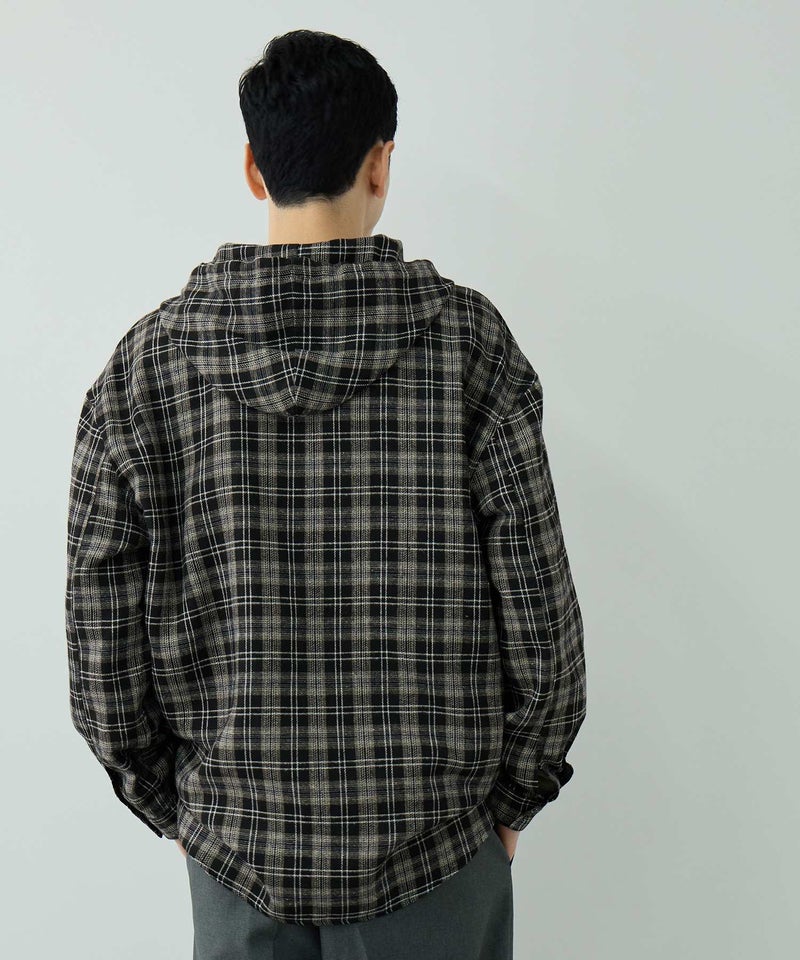 URBAN COLLECTION  起毛チェックシャツパーカー メンズ商品画像-14