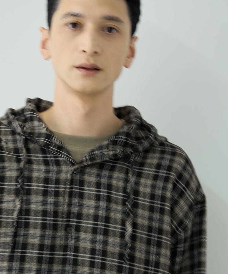URBAN COLLECTION 起毛チェックシャツパーカー メンズ商品画像-15