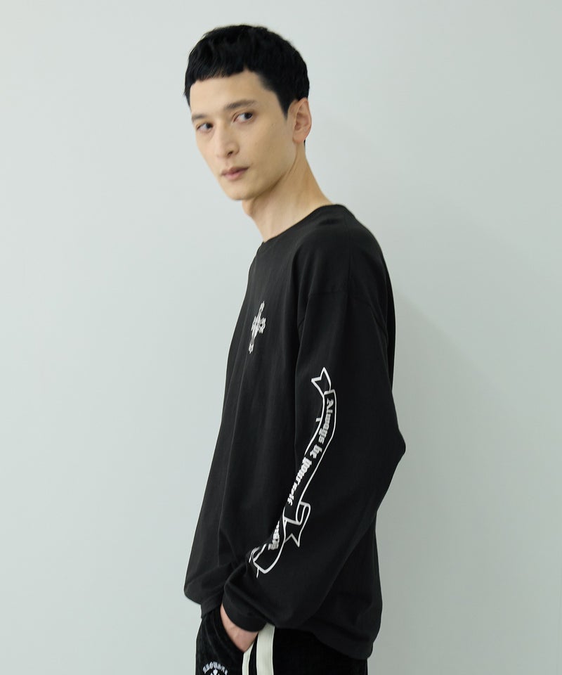 クロスモチーフプリント長袖Tシャツ メンズ商品画像-5