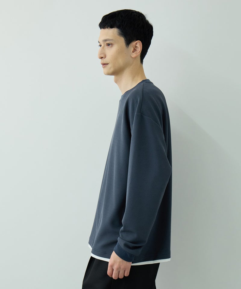 URBAN COLLECTION ツイルジョーゼット フェイクレイヤード長袖Tシャツ メンズ商品画像-7