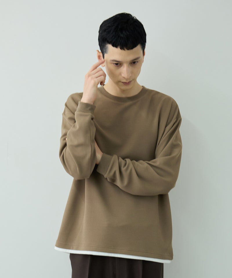 URBAN COLLECTION  ツイルジョーゼット フェイクレイヤード長袖Tシャツ メンズ商品画像-22