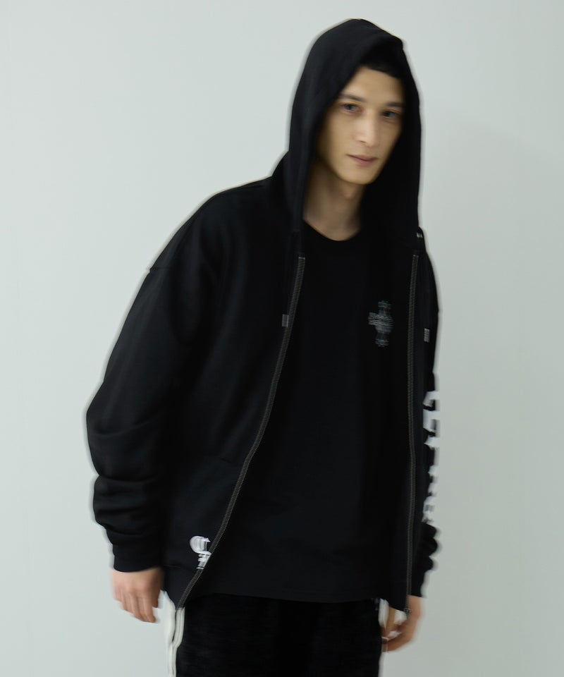 クロスモチーフバックプリントジップパーカー メンズ商品画像-9