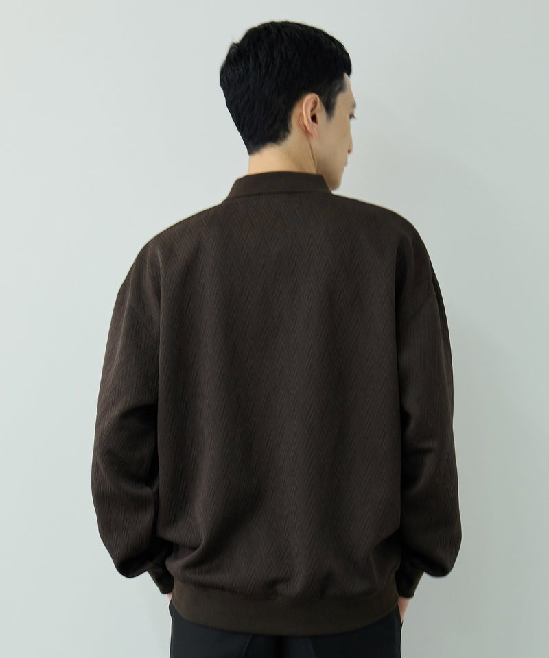 URBAN COLLECTION  DECOTEX ふくれジャガード ポロトレーナー メンズ商品画像-7