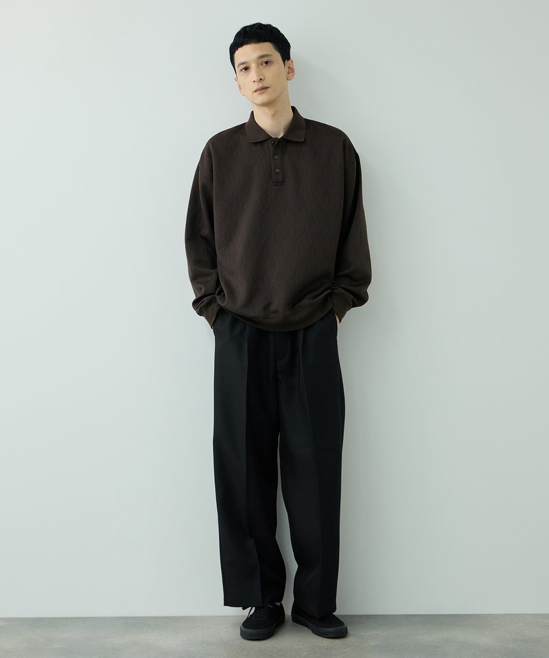 URBAN COLLECTION  DECOTEX ふくれジャガード ポロトレーナー メンズ商品画像-10
