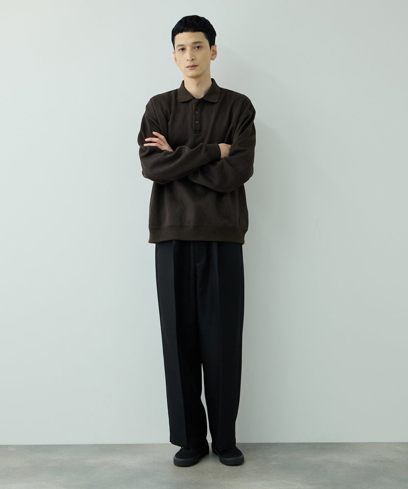 URBAN COLLECTION  DECOTEX ふくれジャガード ポロトレーナー メンズ商品画像-11
