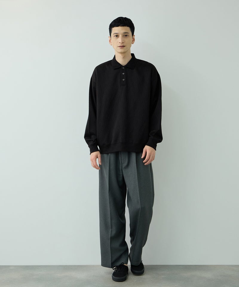 URBAN COLLECTION DECOTEX ふくれジャガード ポロトレーナー メンズ商品画像-17
