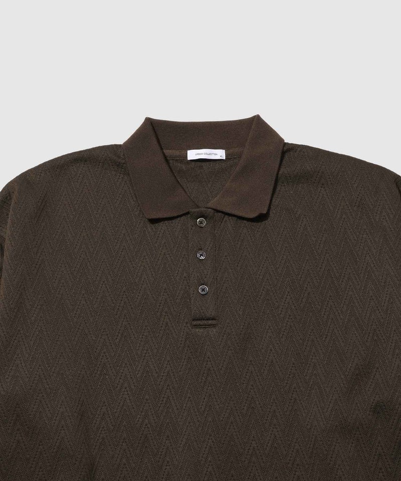 URBAN COLLECTION DECOTEX ふくれジャガード ポロトレーナー メンズ商品画像-21