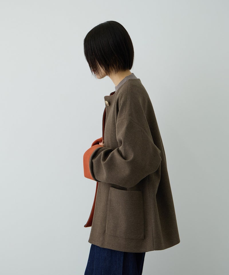 Free Nature  配色ノーカラージャケット レディース商品画像-5