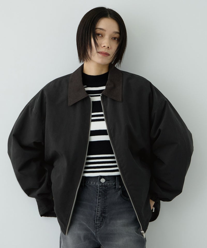 Free Nature 襟配色ブルゾン レディース商品画像-1