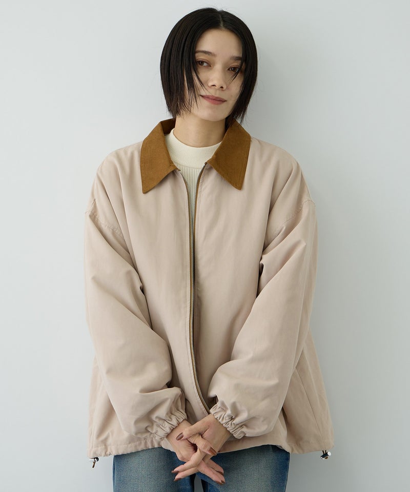 Free Nature 襟配色ブルゾン レディース商品画像-3