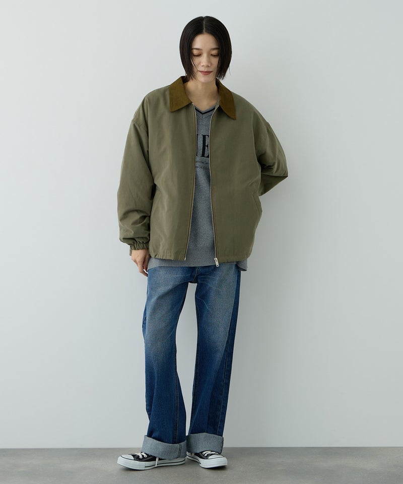 Free Nature 襟配色ブルゾン レディース商品画像-15