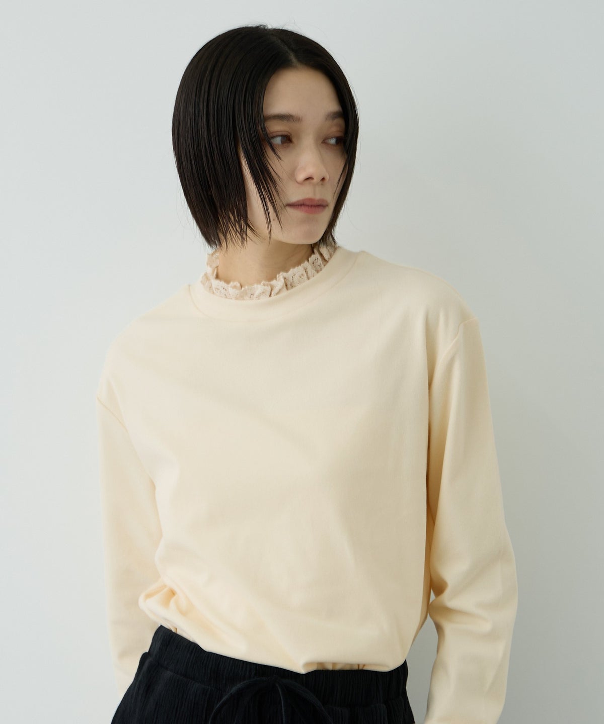 NAVY MAC HEAT レースハイネックプルオーバー レディース メール便 対応商品