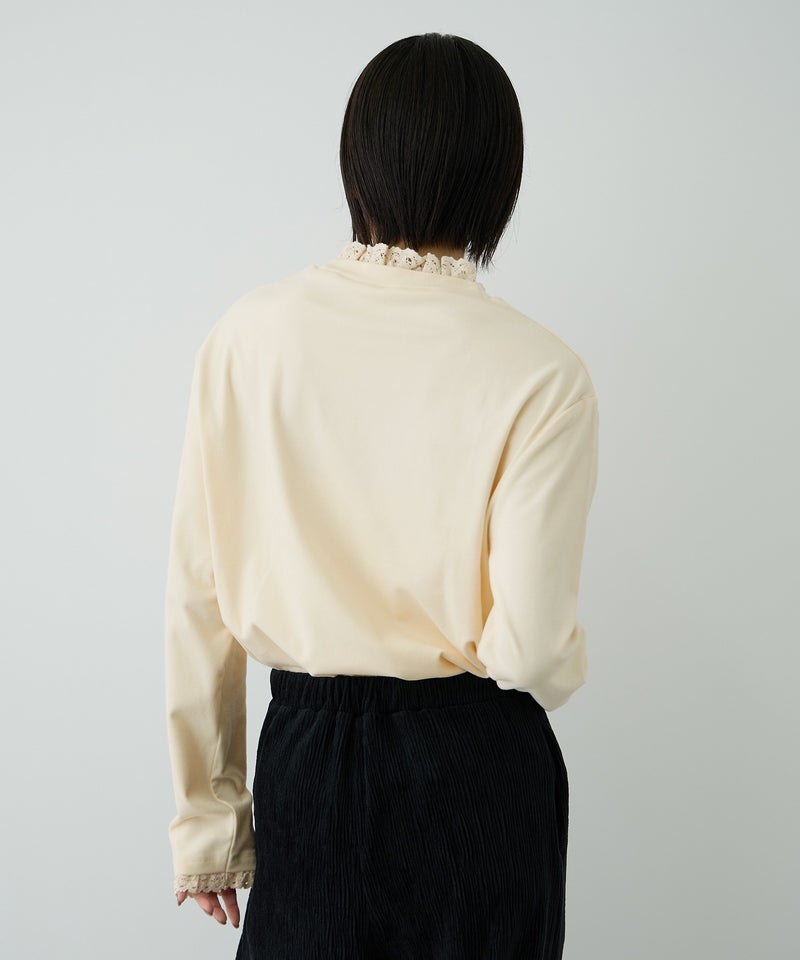 NAVY MAC HEAT レースハイネックプルオーバー レディース メール便 対応商品商品画像-8