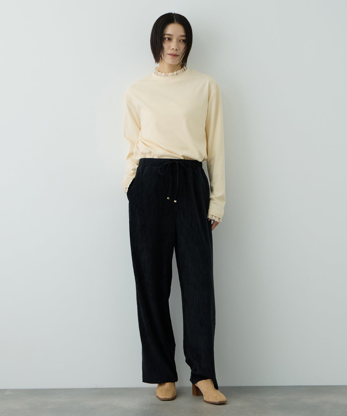 NAVY MAC HEAT レースハイネックプルオーバー レディース メール便 対応商品